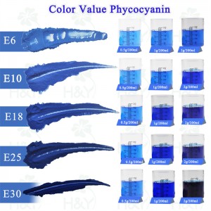 Precio barato de China, pigmento azul natural, ficocianina azul de espirulina con ISO Brc