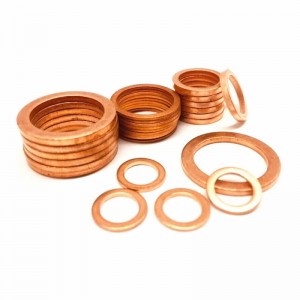 Fastener brass copper colored metal round flat plate fender washers sealing gasket punched ring washer