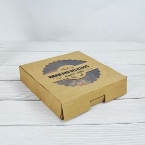 18 Years Factory China Hot Sell Take Away Folding Kraft Paper Food Grade Pizza Packing Box