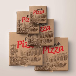 Wholesale cheap custom logo corrugated takeout custom pizza box