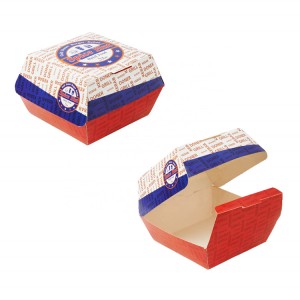 Wholesale Price China Disposable Custom Size Food Packaging Hamburger Cardboard Box Kraft F-Flute Corrugated Super Thick Paper Paper Burger Box