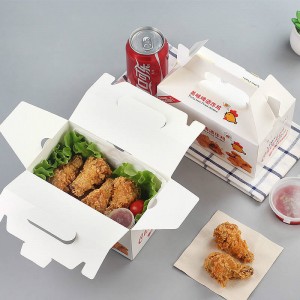 Custom Food Grade White CardboardRoast Fried Chicken Packaging Box