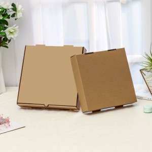 Newly Arrival China Custom Disposable Eco Friendly Kraft Paper Square Pizza Box