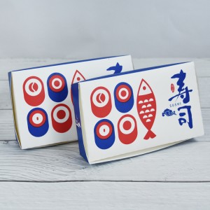 Custom Printed Eco Friendly White Cardboard Sushi Paper Box