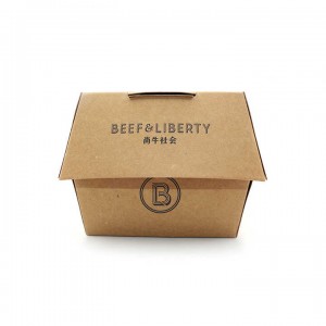 Cheap price China Disposable Fast Food Paper Hamburger Box
