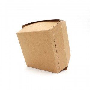 Discountable price China Custom Printed Brown Kraft Paper Hamburger Box