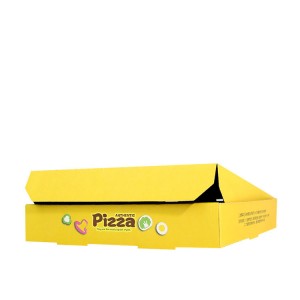 Modern style food packaging foil stamping whitecard pizza box