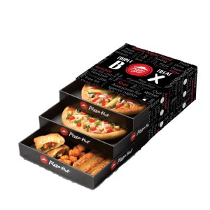 Wholesale 3 layer corrugated custom packaging Three tier pizza box