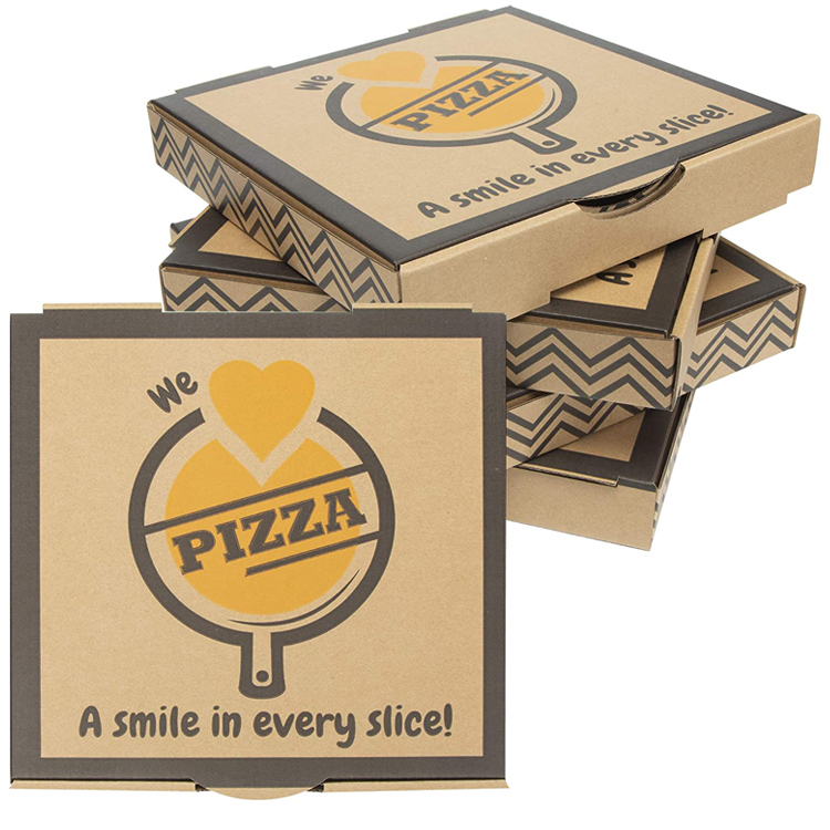 Kraft Sushi Box –  Custom Corrugated Pizza Box Packaging Box Mini Pizza Boxes With Logo  – Tingsheng
