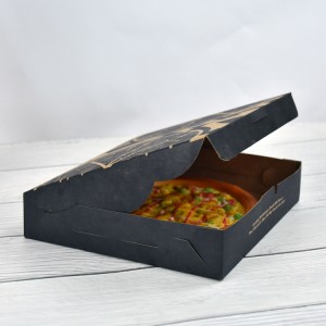 Well-designed Pulp Custom Logo Printing Pizza Take out Rectangle Kraft Paper Brown Packaging Nature Fast Food Box