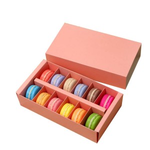 Cheap price Custom Chocolate Cookie Biscuit Macaron Food Packing Paper Box with Window