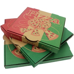 Factory wholesale China Food Grade Flute Corrugated Custom Printed Size Design Cardboard Carton Pizza Box for Gift Shipping