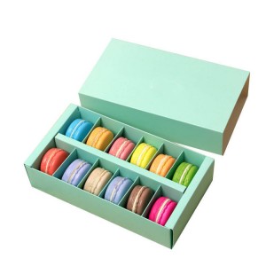 Wholesale Price China Custom Boite a Macaroon Macaron-Box Macarondoos White Luxury Biscuit Macaron Gift Paper Box Packaging with Clear Window