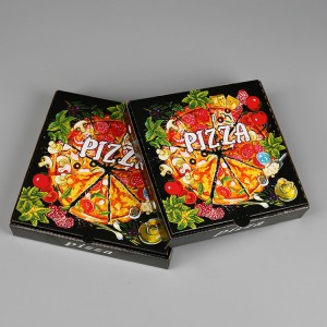 Custom logo biodegradable recyclable folding packing pizza paper box