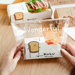 Custom lunch box Sandwich thick egg burnt toast drawer carton