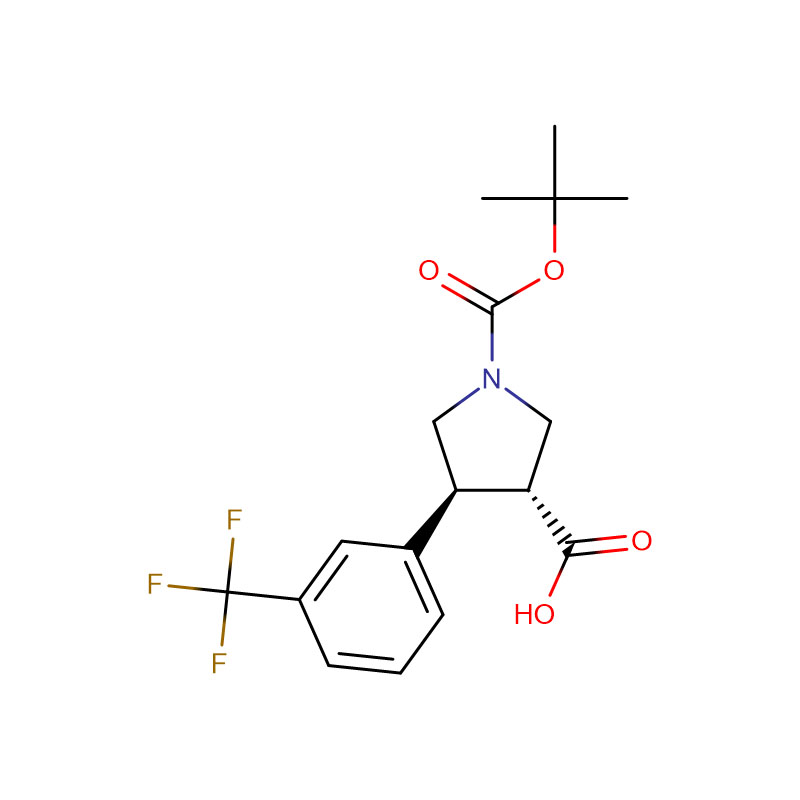 trans-1-(tert-Butoxycarbonyl)-4-(3-(trifluoromethyl)phenyl)pyrrolidine-3-carboxylicacid   Cas: 169248-97-9