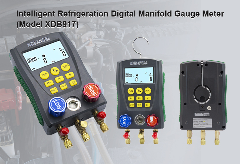Intelligent Refrigeration Digital Manifold Gauge Meter (မော်ဒယ် XDB917)
