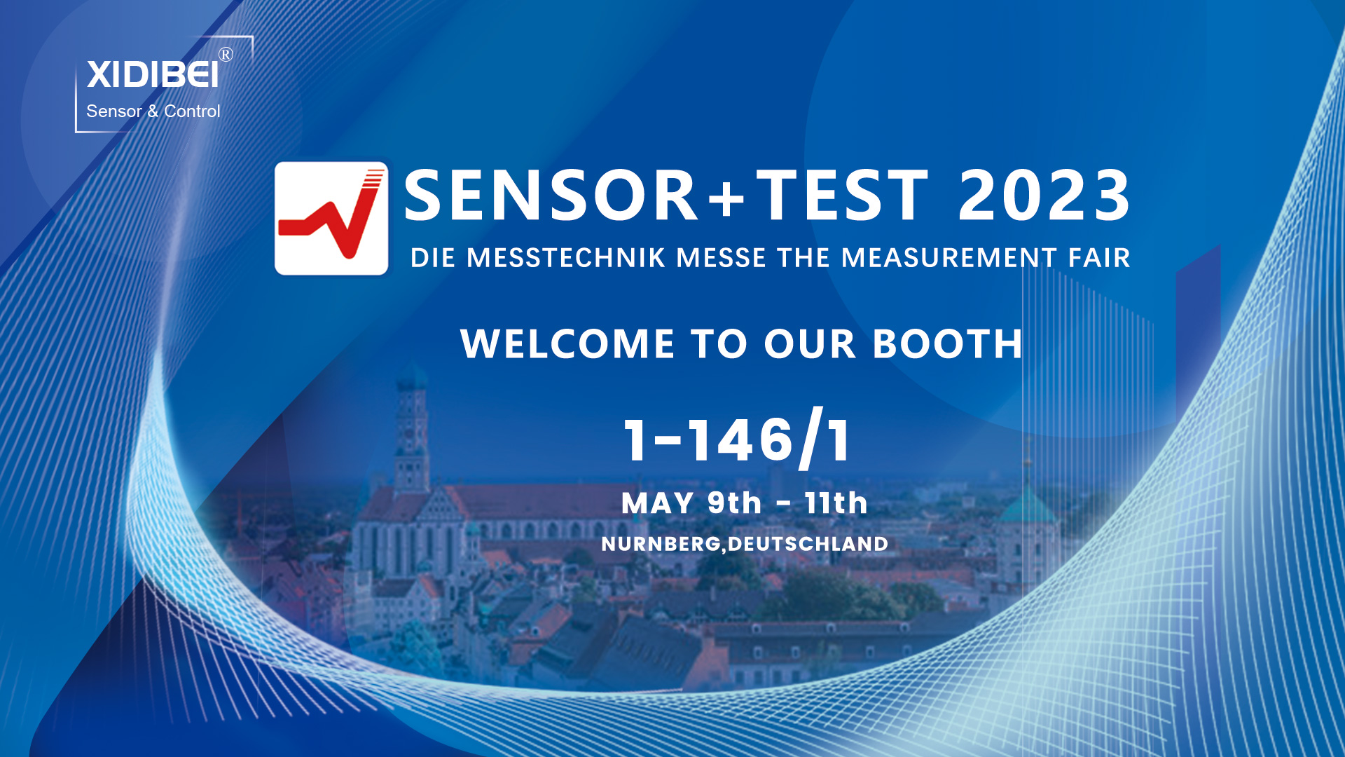 Eine Einladung von XIDIBEI zur Sensor+Test-Messe 2023 in Nürnberg
