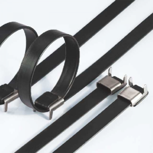 Stainless Steel Plastic Coated Cable Ties-Wing Lock Type