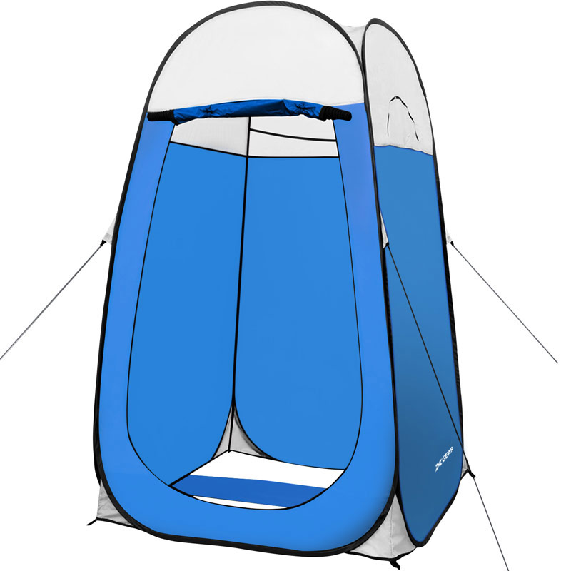 Lightweight and Sturdy Pop Up Shower Tent Special Room for Camping, Hiking with Big Size-1-Blue