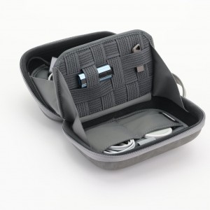 J11 travel cable organizer case travel for electronics leather electronics organizer