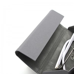 W57A Eco-Friendly Sunglasses Case- Foldable Design with Magnetic  Leather Glasses Case Flap for Men and Women