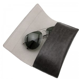XHP-002 handmade Magnet PU Leather Sunglass Case Eyeglasses Case Factory customization