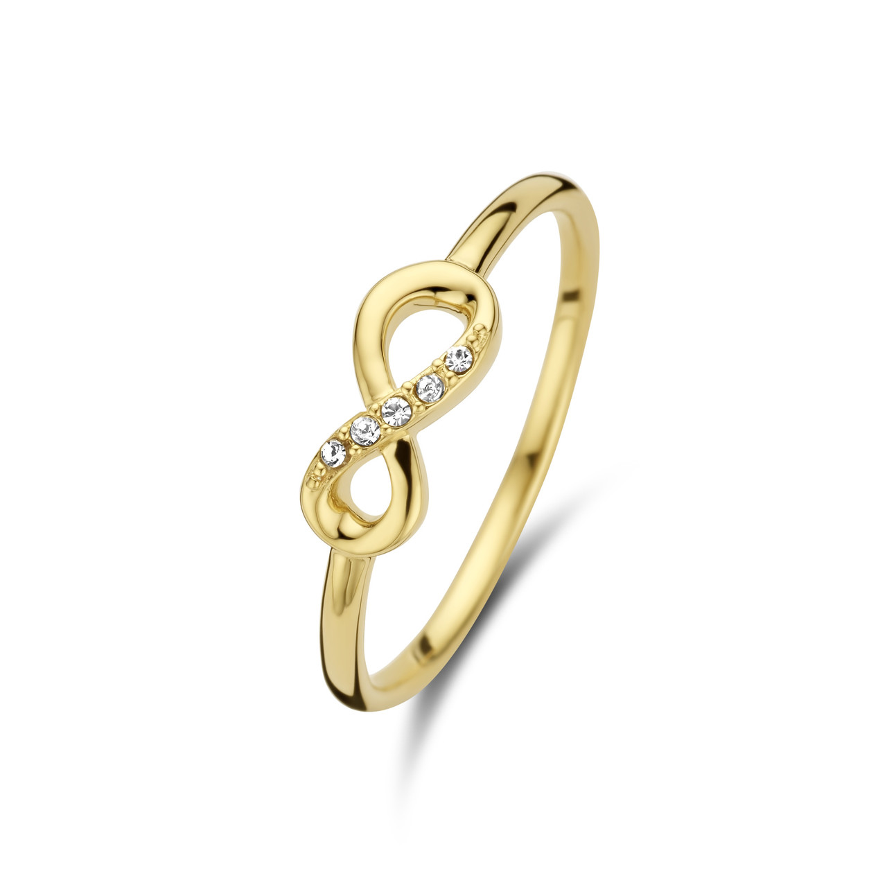 Wholesale Dealers Of Ladies Wedding Rings - Aimée 925 sterling silver gold coloured ring with infinity sign – XH&SILVER