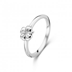 Julie Olivia 925 sterling silver ring with four-leaf clover