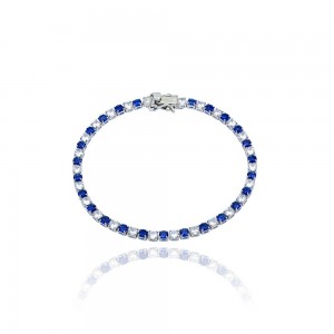 China Wholesale Stock Zirconwedding Necklace - Rainbow Sapphire Tennis Chain  – XH&SILVER