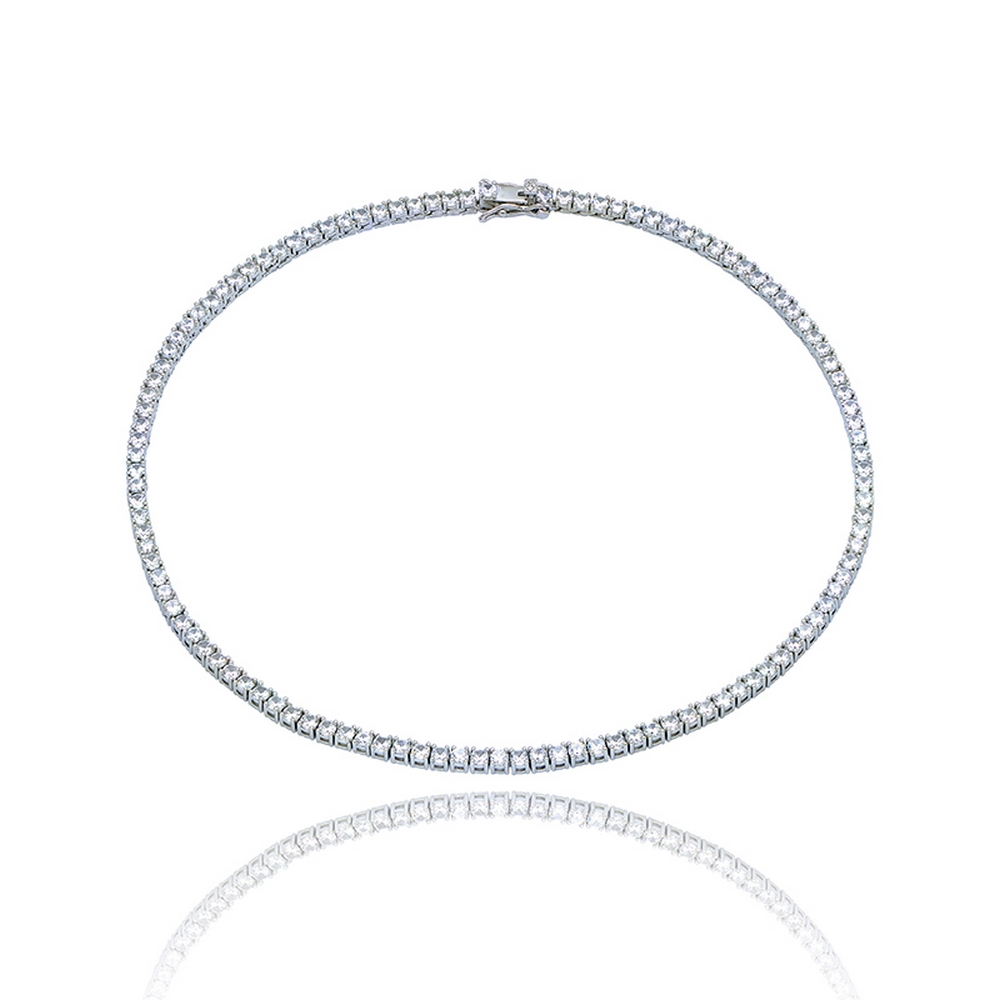 Oem/Odm Manufacturer Heart Necklace Silver - Ladies Zircon Necklace Tennis Necklace – XH&SILVER