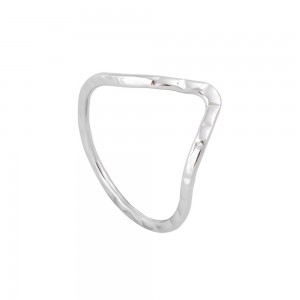 Reasonable Price Silver Heart Ring - S925 White Gold Irregular Women’s Ring – XH&SILVER