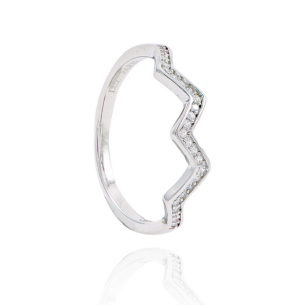 High Definition Heart Rhinestone Ring - Irregular Simple Fashion Wedding Rings – XH&SILVER