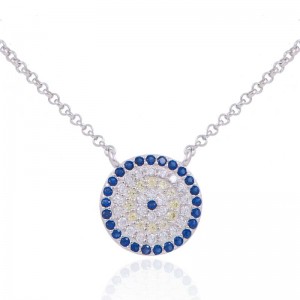 100% Original Heart Pendant Necklace - Custom Fashion 925 Sterling Silver Devil’s Eye Necklace Jewelry – XH&SILVER