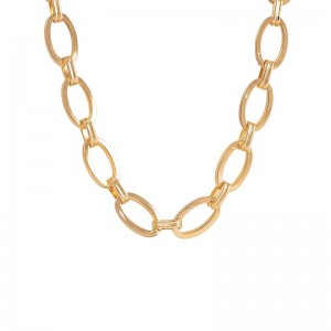 New K gold inlaid fancy chain 18 bracelet unisex