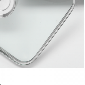 Square Tempered SS Glass Lid
