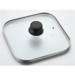 Square Tempered S.S Glass Lid