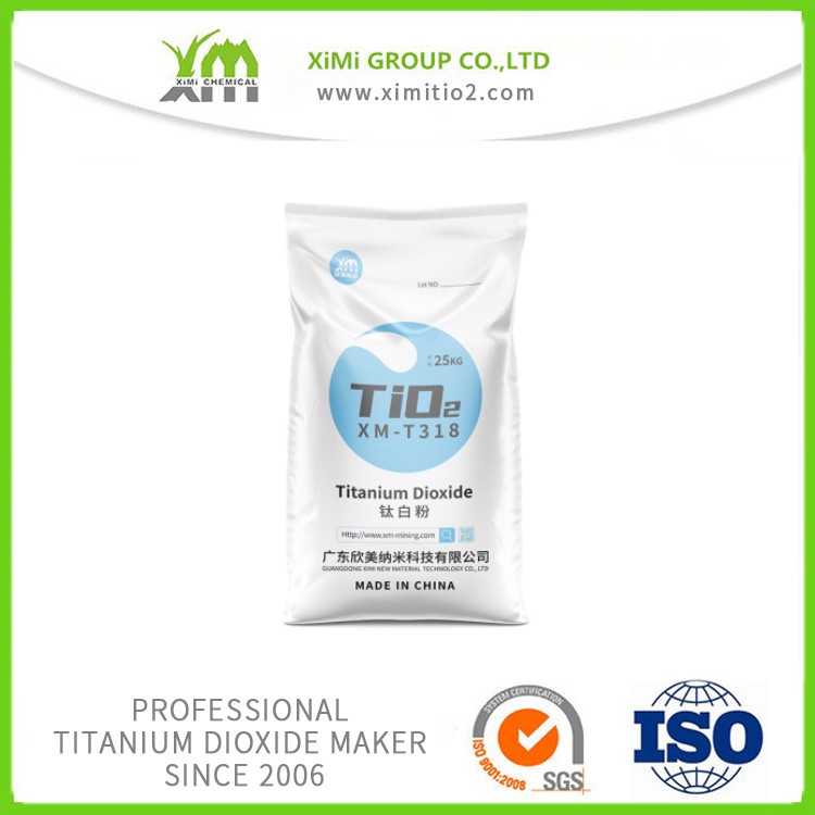 Good dispersion Titanium Dioxide Manufacturer Tio2 XM-T318 for Pigment, Paint Featured Image