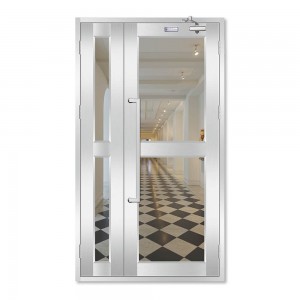 304 stainless-steel glass fire doors