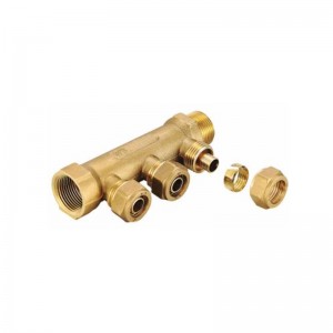 XD-MF105 Brass Nature Color Manifold-3 Way