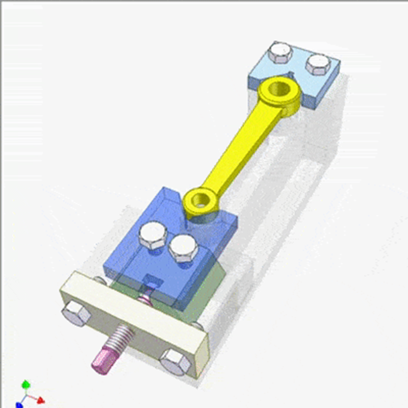 13 commonly used self-centering clamping mechanism structural principle animations (2)