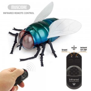 high simulation natural rc fly light up eye insect remote control toys factory