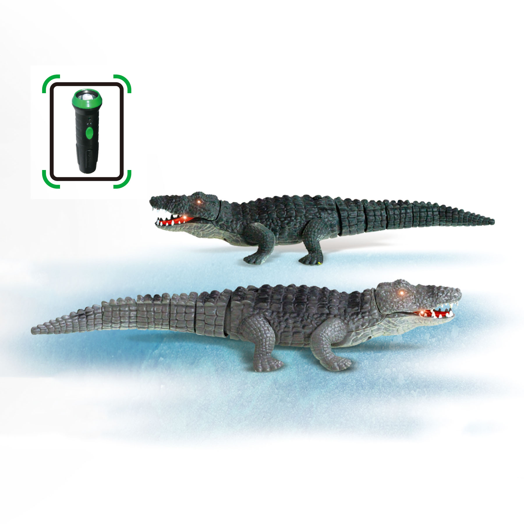 light-up eyes auto demo moving remote control crocodile toys with CPC certificate