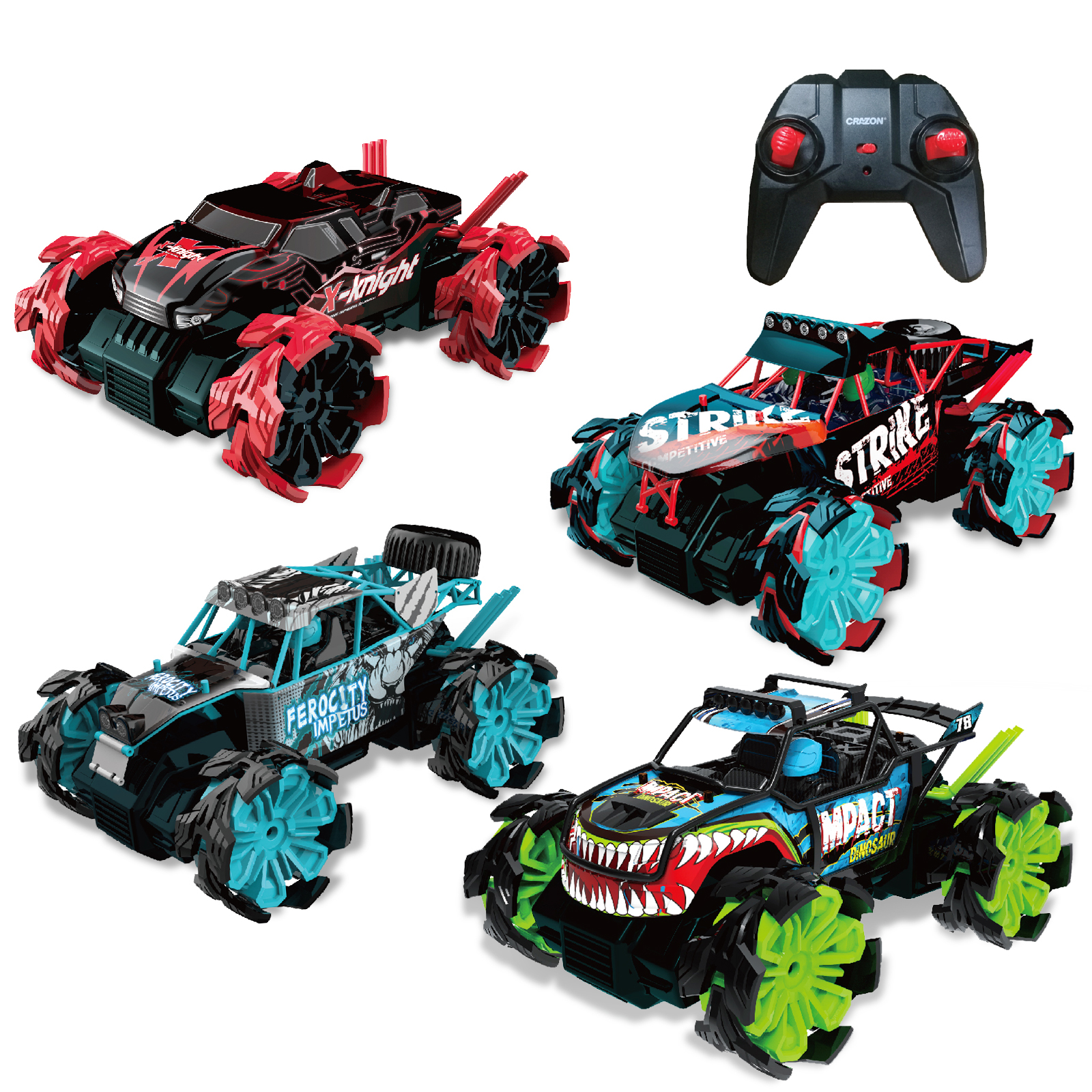 Perfect 2.4Ghz 4WD Plastic Drift Deformed Tire RC Drift Cars With High Speed