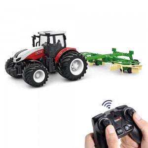 With light 6WD 1:24 alloy rake model farm car toy rc tractor suppliers