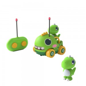 27mhz/49mhz removable cartoon dinosaur toy rc car With music and light