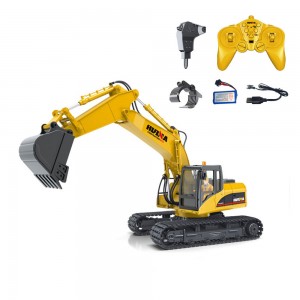 1:14 15 channel remote control crawler alloy engineering digger car rc toy excavators with light