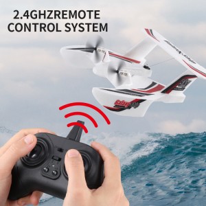 EPP foam 3 in 1 2.4G remote control toy gliding water glass and air flying rc aircraft