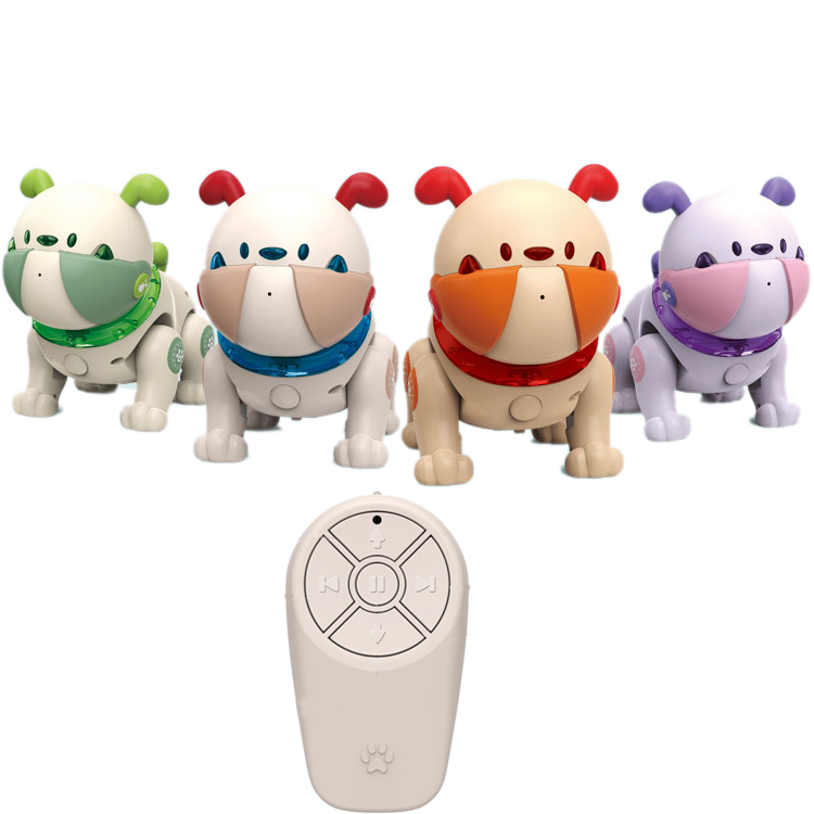 Toddler gift baby Comfort touch sensing cartoon dance robot dog rc toy with music