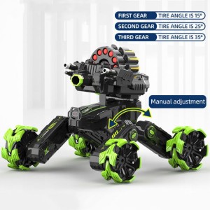 new deformed stunt tire battle stunt car 360 rotating monster rc truck with watch control